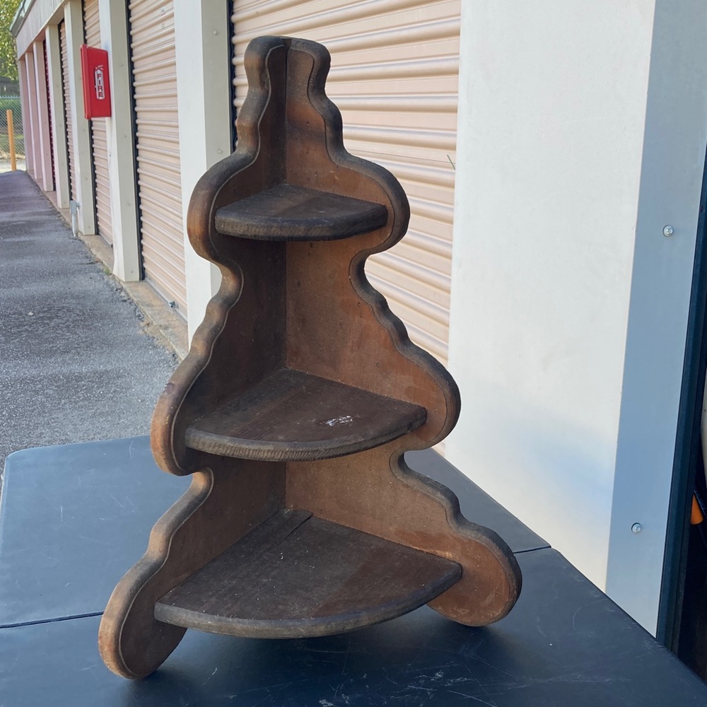 Vintage Wooden Corner Shelf
